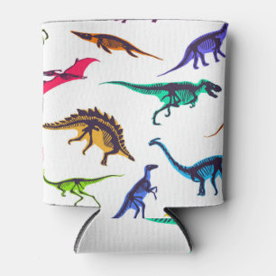 Rafraîchisseur Pour Canette Silhouettes de dinosaures : motif de croquis vinta