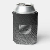 Rafraîchisseur Pour Canette Simple apparence de métal brossé noir (Can Dos)