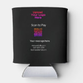 Rafraîchisseur Pour Canette Simple balayage minimal pour payer Ajouter un logo (Dos)