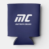 Rafraîchisseur Pour Canette Simple Bleu Moderne Cool Monogramme copain (Devant)