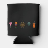 Rafraîchisseur Pour Canette Simple Citrouille d'Halloween face fantôme flippan (Devant)