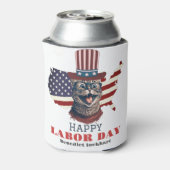 Rafraîchisseur Pour Canette Simple Elegant Labor Day avec le drapeau américain (Can Dos)