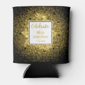 Rafraîchisseur Pour Canette Simple Elégant Mariage Gold Glam Parties scintilla (Devant)