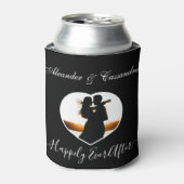 Rafraîchisseur Pour Canette Simple Elegant moderne noir blanc mariage photo (Can devant)