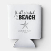 Rafraîchisseur Pour Canette Simple Il a commencé sur la plage Mariage Starfish (Dos)