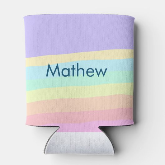 Rafraîchisseur Pour Canette simple lettre initiale monogramme ajouter votre no (Dos)