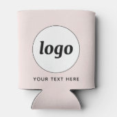 Rafraîchisseur Pour Canette Simple Logo Texte Professionnel Promotionnel Blush (Dos)