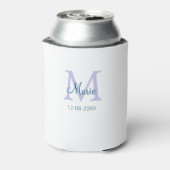 Rafraîchisseur Pour Canette simple minimum ajouter nom monogramme violet vert (Can Dos)