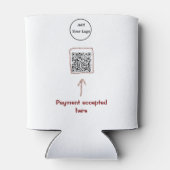 Rafraîchisseur Pour Canette Simple minimum q r code ajouter logo code d'analys (Dos)