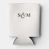Rafraîchisseur Pour Canette Simple monogramme de mariage à l'ampersand script (Devant)