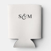 Rafraîchisseur Pour Canette Simple monogramme de mariage à l'ampersand script (Dos)
