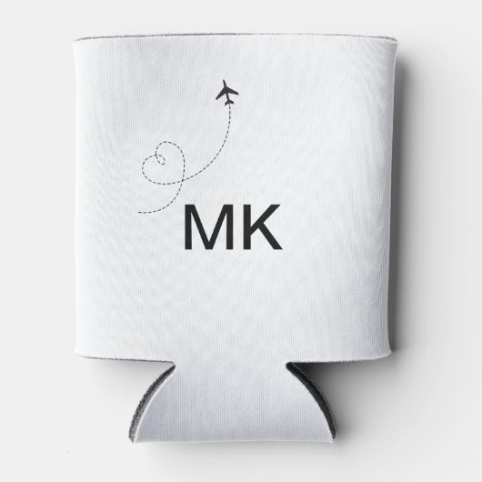 Rafraîchisseur Pour Canette Simple monogramme minimal ajouter le phot du plan  (Devant)