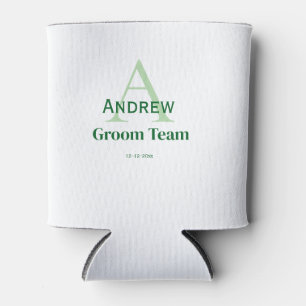 Rafraîchisseur Pour Canette simple monogramme personnalisé groomsmen