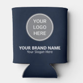 Rafraîchisseur Pour Canette Simple Navy Blue Custom Logo promotionnel (Dos)