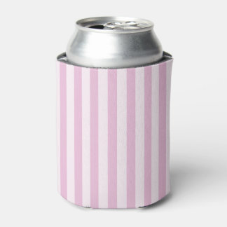 Rafraîchisseur Pour Canette Simple rose blanc strié lignes verticales Fun Girl