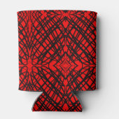 Rafraîchisseur Pour Canette Simple Scribble | Carreaux miroir | Rouge | (Dos)