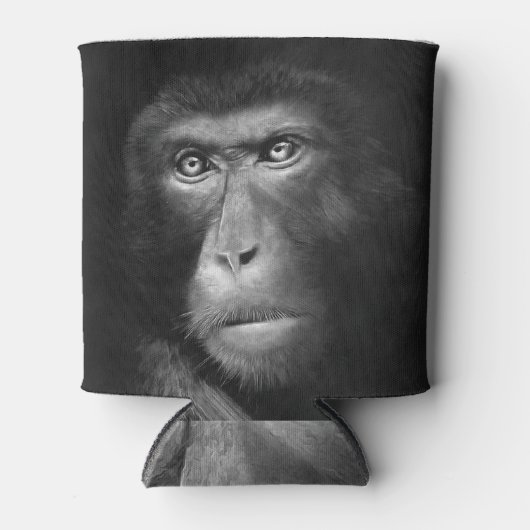 Rafraîchisseur Pour Canette Singe à huile monochrome, abstraction artistique (Devant)