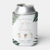 Rafraîchisseur Pour Canette Sip Sip Hooray Personnalisé Bachelorette Party (Can devant)