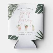 Rafraîchisseur Pour Canette Sip Sip Hooray Personnalisé Bachelorette Party (Devant)