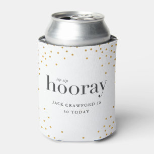 Rafraîchisseur Pour Canette sip sip hooring élégant or poka dot anniversaire