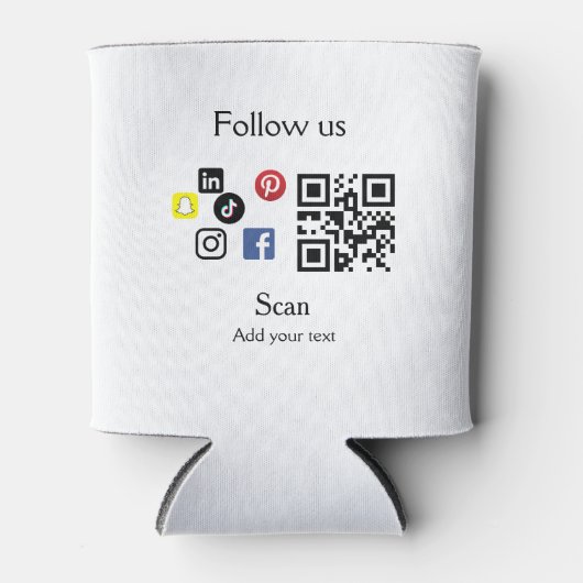 Rafraîchisseur Pour Canette Site web d'entreprise simple code à barres QR code (Devant)