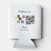 Rafraîchisseur Pour Canette Site web d'entreprise simple code à barres QR code (Dos)