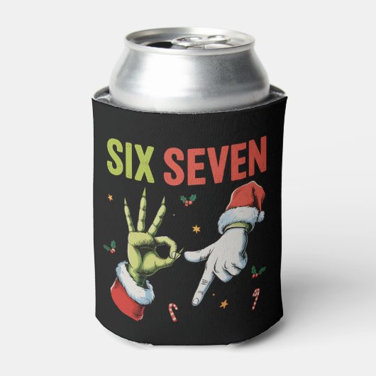 Rafraîchisseur Pour Canette Six Seven 6 7 67 Meme Christmas Funny Xmas Santa (Can devant)