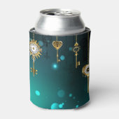 Rafraîchisseur Pour Canette Skeleton Keys on Green Background (Can devant)