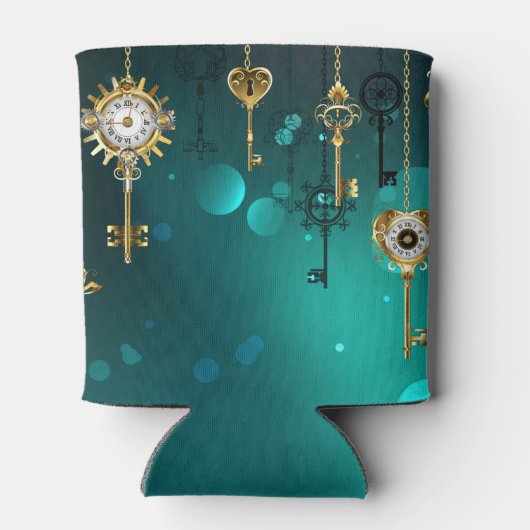 Rafraîchisseur Pour Canette Skeleton Keys on Green Background (Dos)