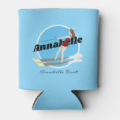 Rafraîchisseur Pour Canette Ski nautique de style vintage (Devant)