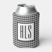 Rafraîchisseur Pour Canette Skinny Monogram Initials, Houndstooth Pattern 12oz (Can devant)