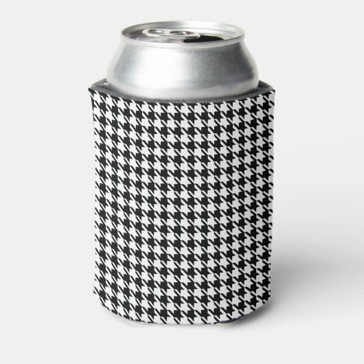Rafraîchisseur Pour Canette Skinny Monogram Initials, Houndstooth Pattern 12oz (Can Dos)