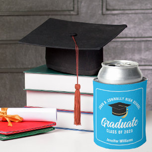 Rafraîchisseur Pour Canette Sky Blue Moderne Graduate sur mesure fête de gradu