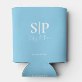 Rafraîchisseur Pour Canette Sky Blue Monogram Mariage Can Cooler (Dos)