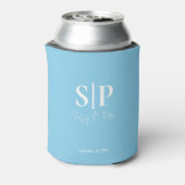 Rafraîchisseur Pour Canette Sky Blue Monogram Mariage Can Cooler (Can Dos)