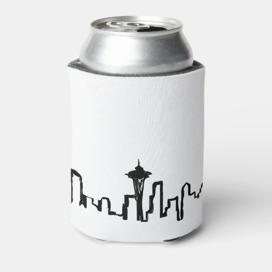 Rafraîchisseur Pour Canette skyline de seattle à encre noire (Can Dos)