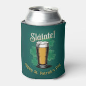 Rafraîchisseur Pour Canette Slàinte ! Saint Patrick's Day Pint of Beer on Gree (Can devant)