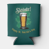 Rafraîchisseur Pour Canette Slàinte ! Saint Patrick's Day Pint of Beer on Gree (Devant)