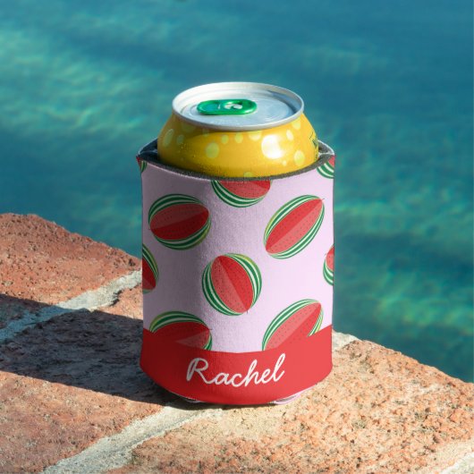 Rafraîchisseur Pour Canette Sliced watermelon pattern on pink (Piscine in situ)