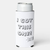 Rafraîchisseur Pour Canette Slim 1ère fête d'anniversaire Petit garçon Anniversaire (Seltzer Verso)