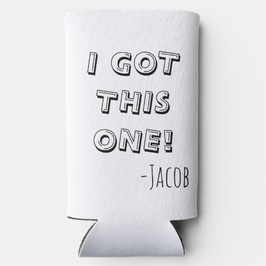 Rafraîchisseur Pour Canette Slim 1ère fête d'anniversaire Petit garçon Anniversaire (Verso)