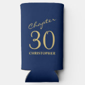 Rafraîchisseur Pour Canette Slim 30e anniversaire Chapitre 30 Or bleu (Verso)