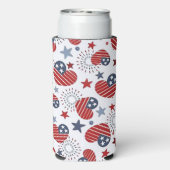 Rafraîchisseur Pour Canette Slim 4 juillet Motif (Seltzer Verso)