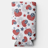 Rafraîchisseur Pour Canette Slim 4 juillet Motif (Verso)