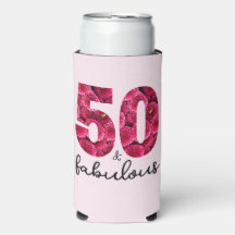 50 et Fabulous Pink Floral 50e fête d'anniversaire