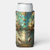 Rafraîchisseur Pour Canette Slim A Turquoise and Gold Dragon Mystical (Seltzer Recto)