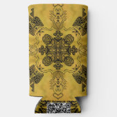 Rafraîchisseur Pour Canette Slim Abstrait Goth Tribal Line Dessin Motif répété (Verso)