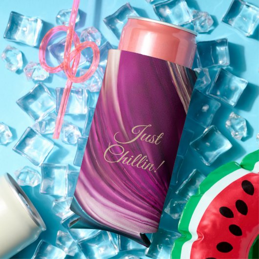 Rafraîchisseur Pour Canette Slim Abstrait moderne juste Chillin- (Été in situ)