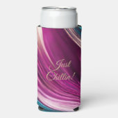 Rafraîchisseur Pour Canette Slim Abstrait moderne juste Chillin- (Seltzer Recto)