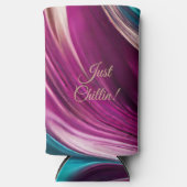 Rafraîchisseur Pour Canette Slim Abstrait moderne juste Chillin- (Recto)